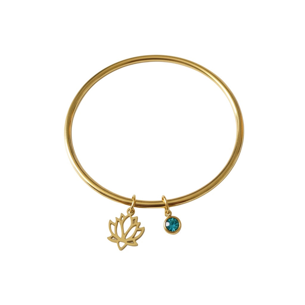 Bracelet jonc Fleur de Lotus