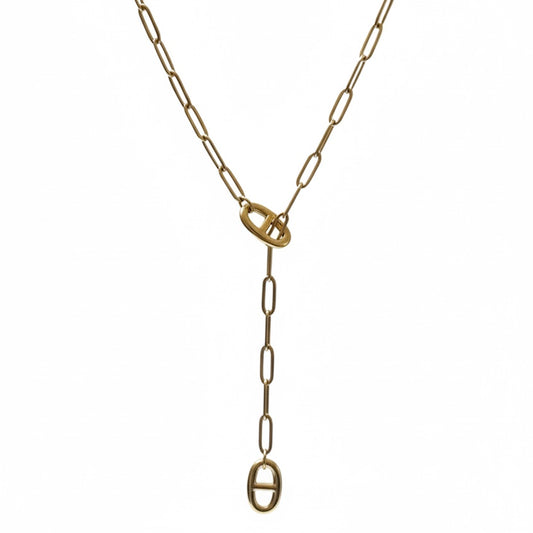 Collier sautoir ancre marine