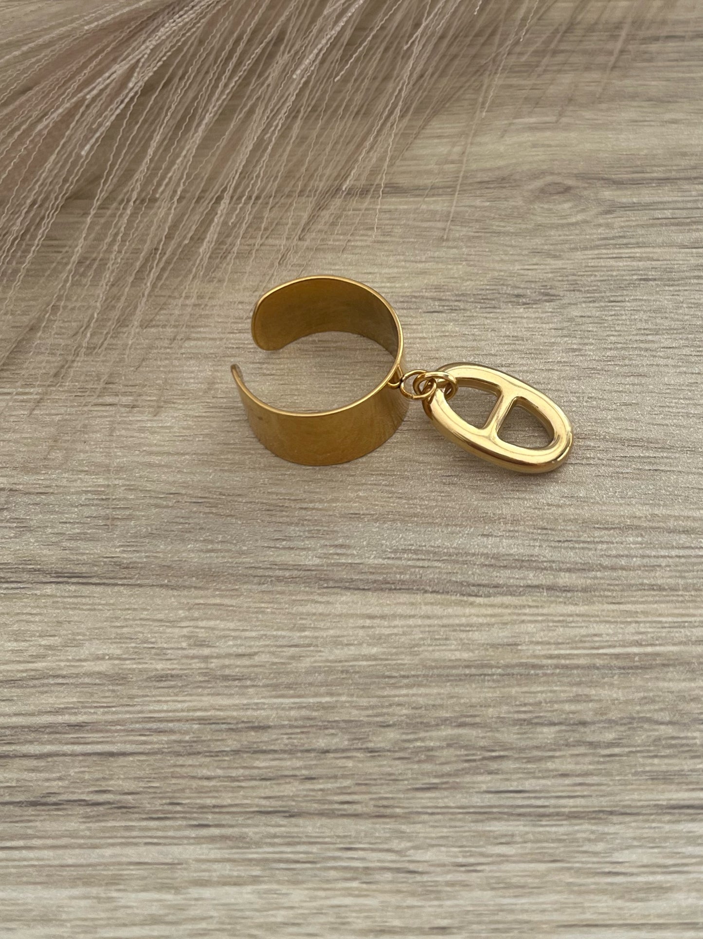 Bague Ancre dorée
