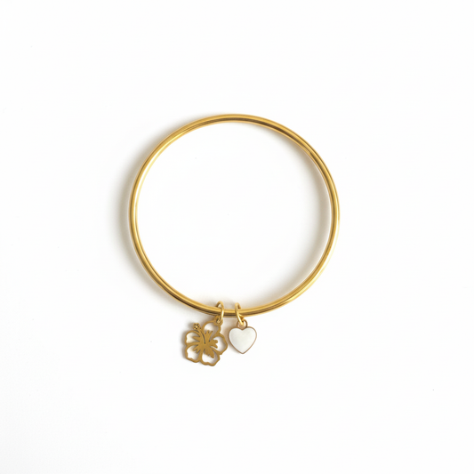Bracelet jonc Fleur d Hibiscus