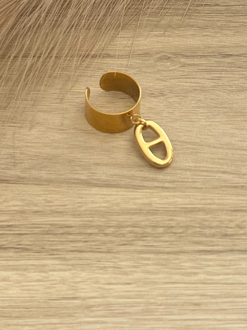 Bague Ancre dorée